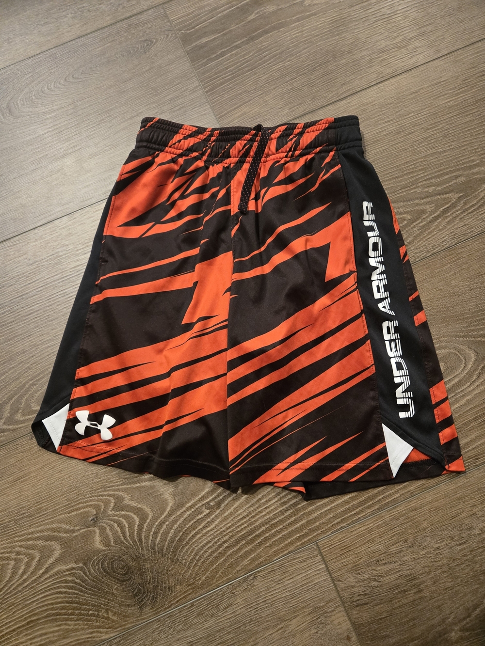 Under Armour Black and Orange Boys' Athletic Shorts